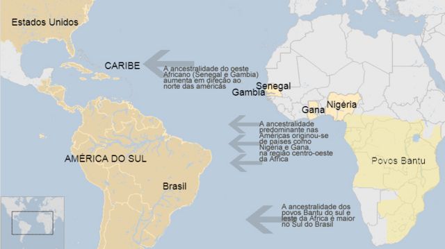 Mapa das Ancestralidades nas Américas