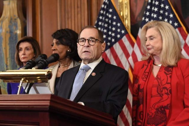 Jerrold Nadler al momento de anunciar los cargos contra Trump.