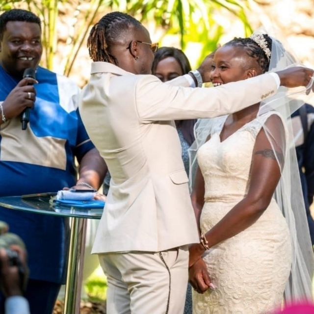 Guardian Angel Wedding: Guardian Angel and Esther Musila marriage fotos  reaction - BBC News Pidgin