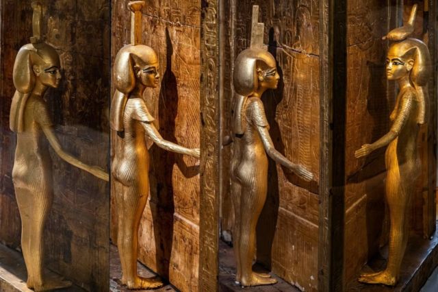 Композиційний знімок, чотири богині, що охороняли канопи з органами Тутанхамона