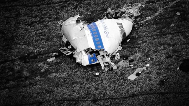 Morro del avión estrellado en Lockerbie.