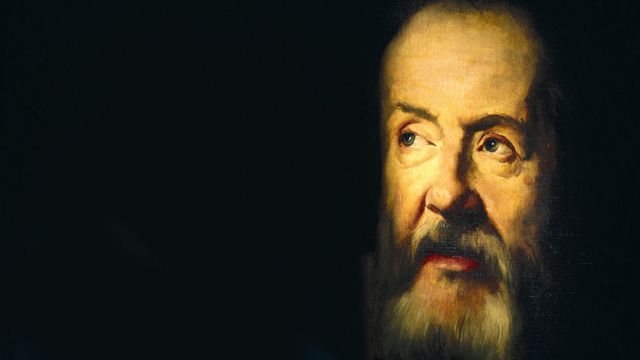 Pintura retrata Galileu Galilei
