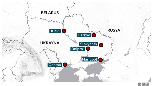 rusyanın hedeflediği bölgeler