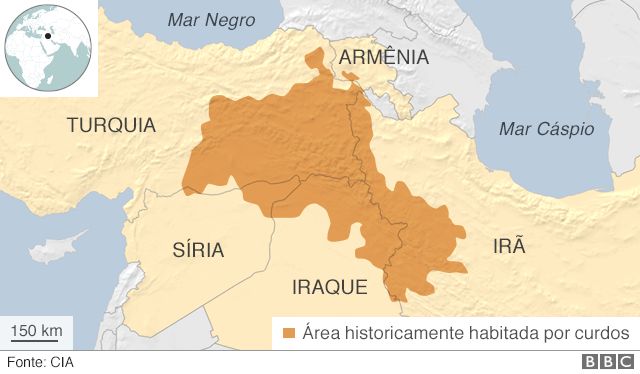 área ocupada por curdos