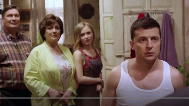 Zelensky interpretó a un presidente en una serie de televisión.