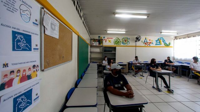 Escola estadual de São Paulo, em foto de outubro de 2021