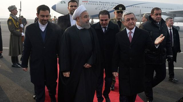 Həsən Ruhaninin Ermənistan prezidenti ilə görüşünün siyasi gündəliyinə gəldikdə, əsas mövzu Dağlıq Qarabağ münaqişəsinin tənzimlənməsi məsələsi olacağı gözlənilir.