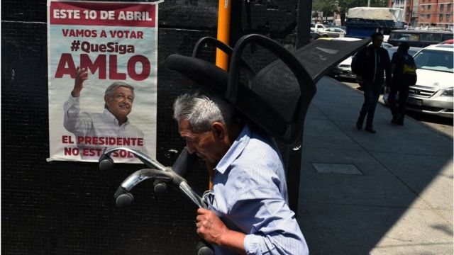 Announcement to vote for the continuity of AMLO in the recall.
