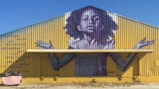 Новый Орлеан: граффити девочки