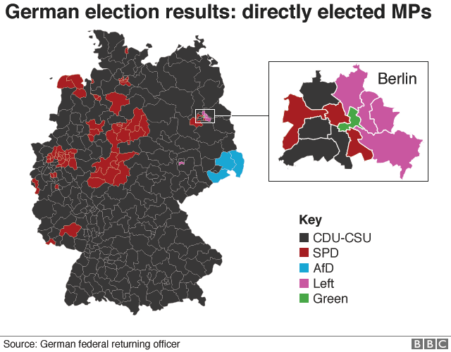 German election results map