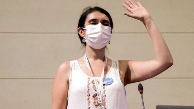 Foto de María Elisa Quinteros, nueva presidenta de la Convención Constituyente de Chile.