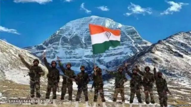 भारत-चीन सीमा पर तनाव: कैलाश पर्वत पर भारतीय सेना के क़ब्ज़े का सच – फ़ैक्ट चेक - BBC News हिंदी