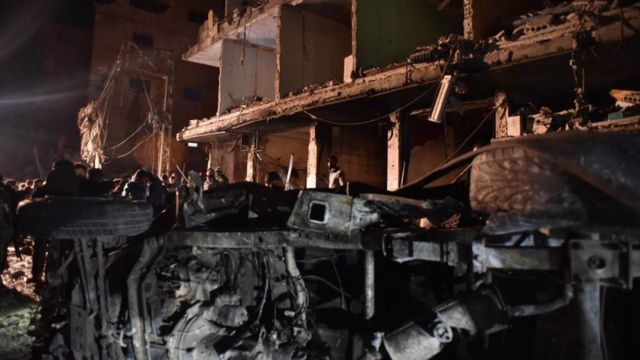 サイエダ・ザイナブの爆破現場（21日）