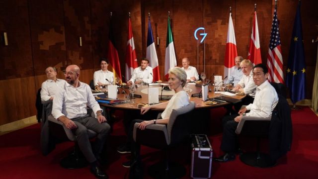 Leaders of the G7 group of nations are officially coming together under the motto: "progress towards an equitable world" and will discuss global issues including war, climate change, hunger, poverty and health