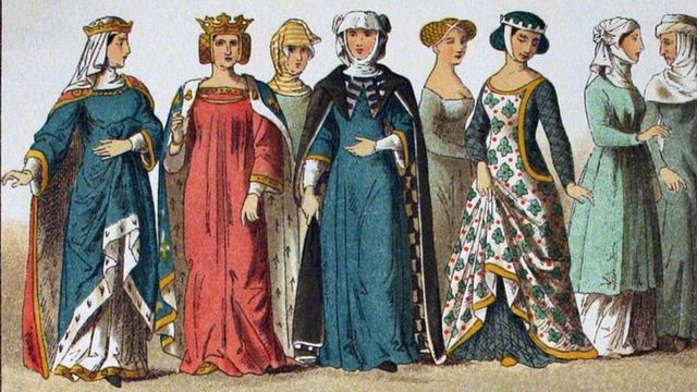 Женский костюм XIV века