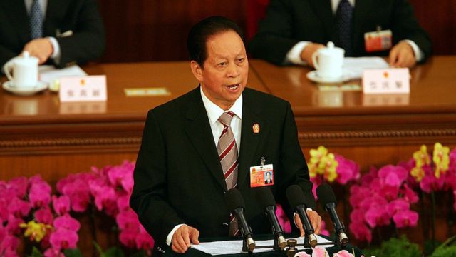 2007年,肖扬向中国全国人大作年度工作报告。