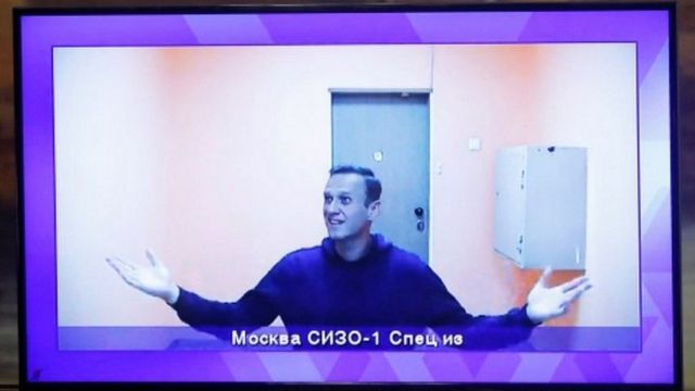 Navalny appealing via video link, 28 Jan 21