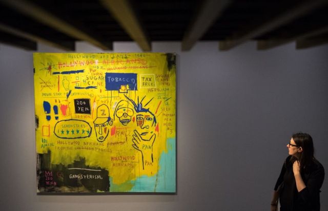 "Hollywood Africans" It is a piece created by Basquiat in 1983.