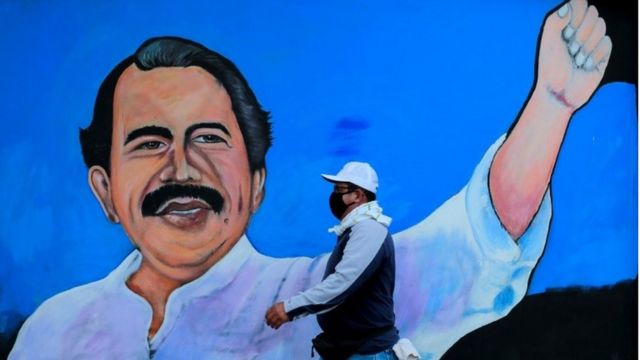 Un mural sobre Daniel Ortega