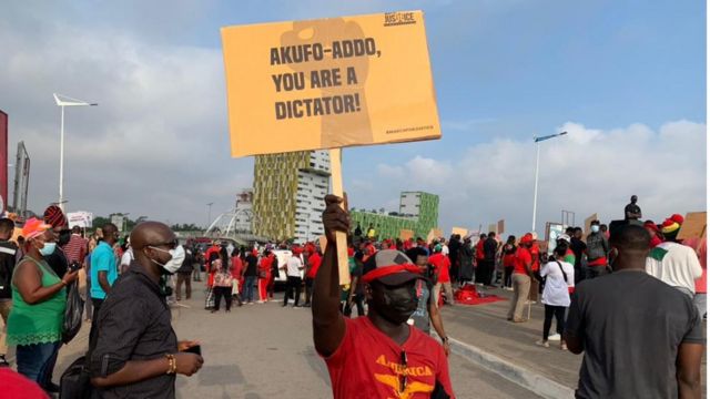 Ghana opposition NDC stage 'march for justice' demonstration for Accra -  BBC News Pidgin