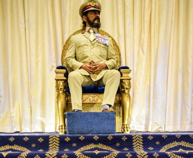 The life-size waxwork of Haile Selassie at the Imperial Palace - October 2019