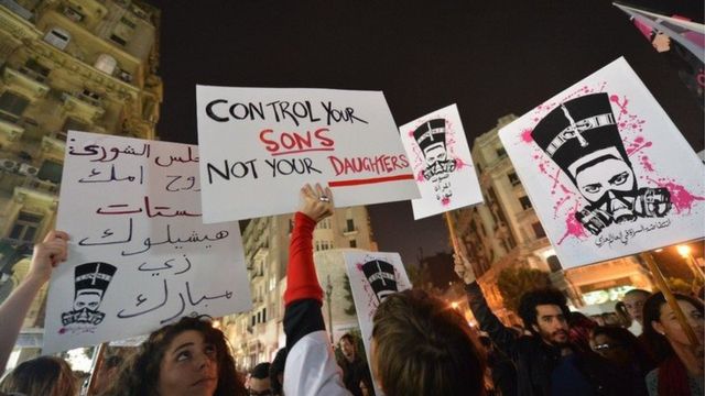 Une manifestation contre les violences faites aux femmes en Egypte