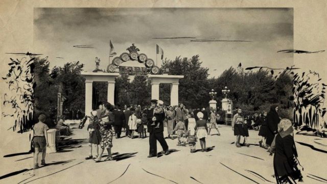 Una loco del parque de Cheliábinsk luego de la guerra.