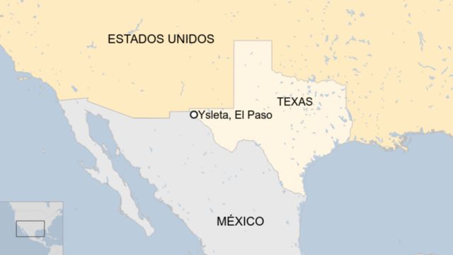Mapa de Ysleta, El Paso, Texas