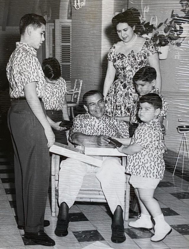 Fulgencio Batista con su familia.