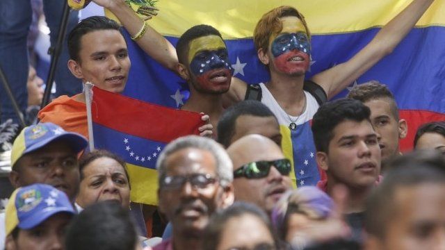 Protesters in Venezuela