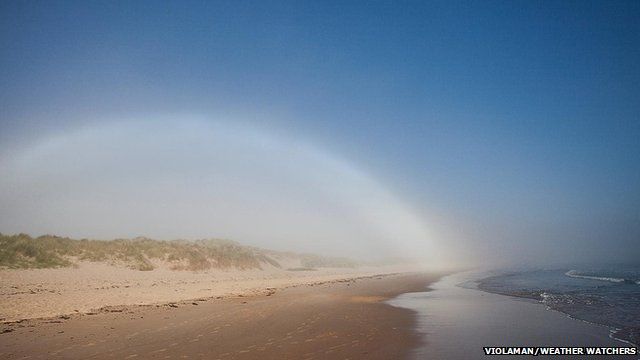 Fogbow by the coast