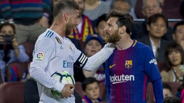 Sergio Ramos y Lionel Messi