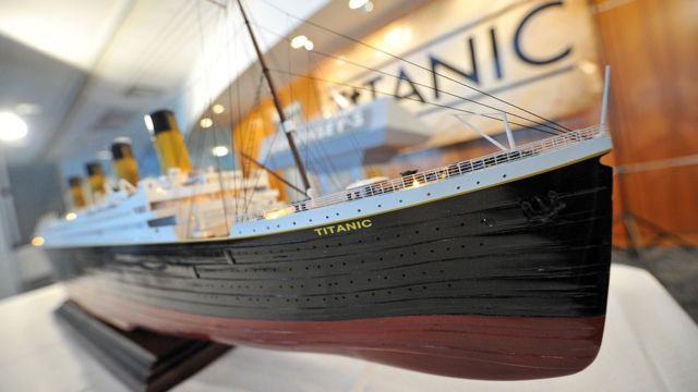 Modelo a escala del Titanic