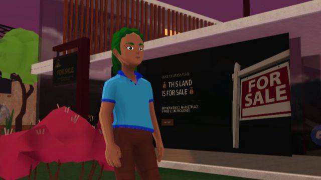 Un avatar en Decentraland.