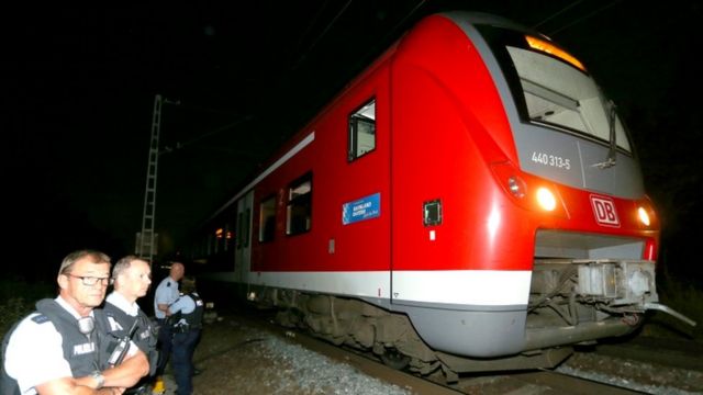 Train attack site in Germany, 18 July