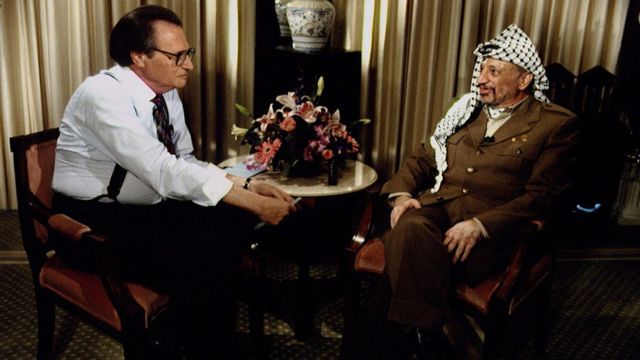 Интервью Ларри Кинга с палестинским лидером Ясиром Арафатом