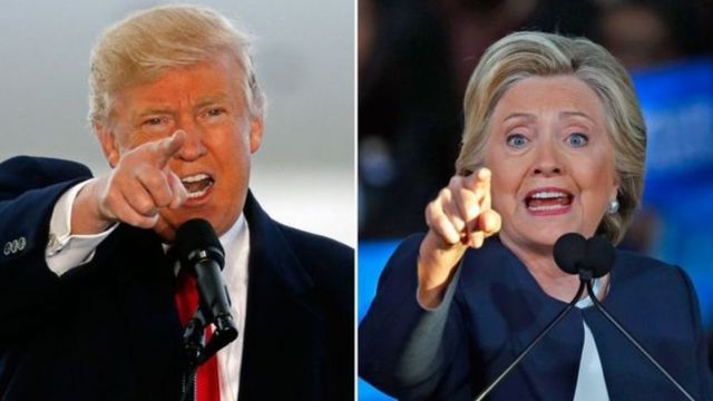 Clinton na Trump