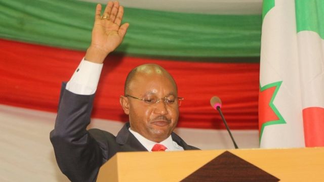 Minisitiri w'intebe, Alain Guillaume Bunyoni ku ifoto, niwe mukuru wa guverinoma mu Burundi