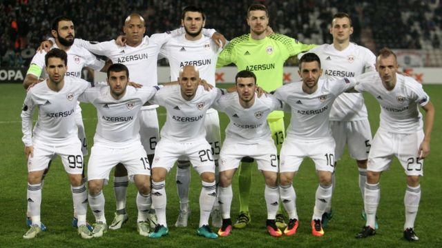 Qarabağ futbol klubunun komandası (7 noyabr 2016).
