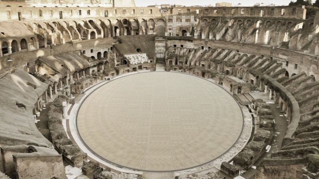 الطابق الجديد للمسرح الروماني