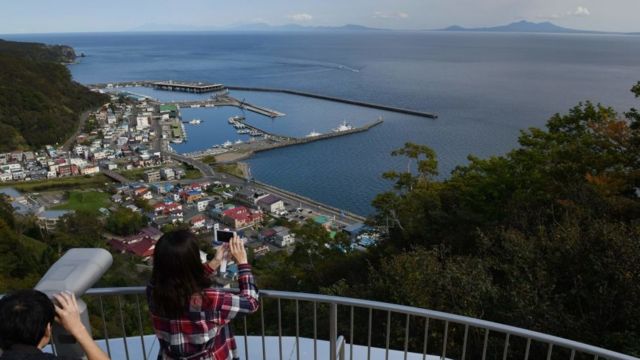 Islas vistas desde Hokkaido