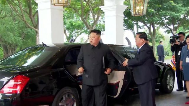 Kim arrives at summit venue