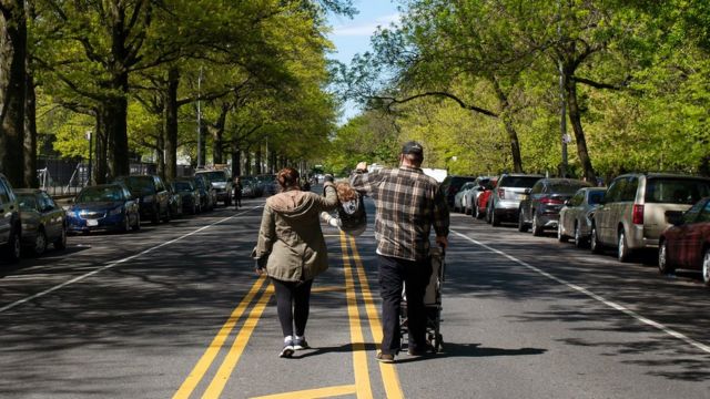 Открытая для пешеходов дорога в Бруклине