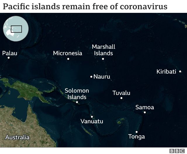 Pacificislands remain free of coronavirus map