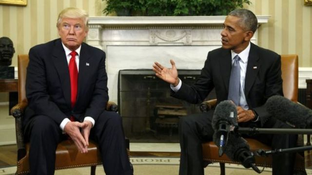 Lima Foto Yang Gambarkan Kecanggungan Pertemuan Obama Dan Trump - BBC ...