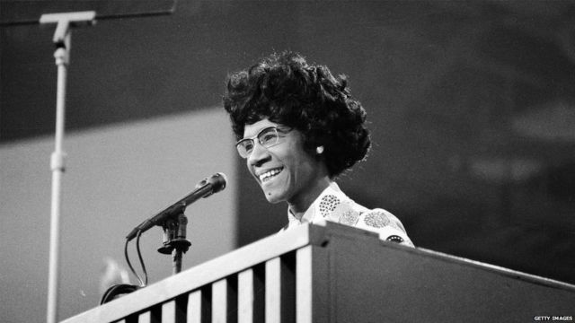 Shirley Chisholm durante la Convención Nacional Demócrata en 1972
