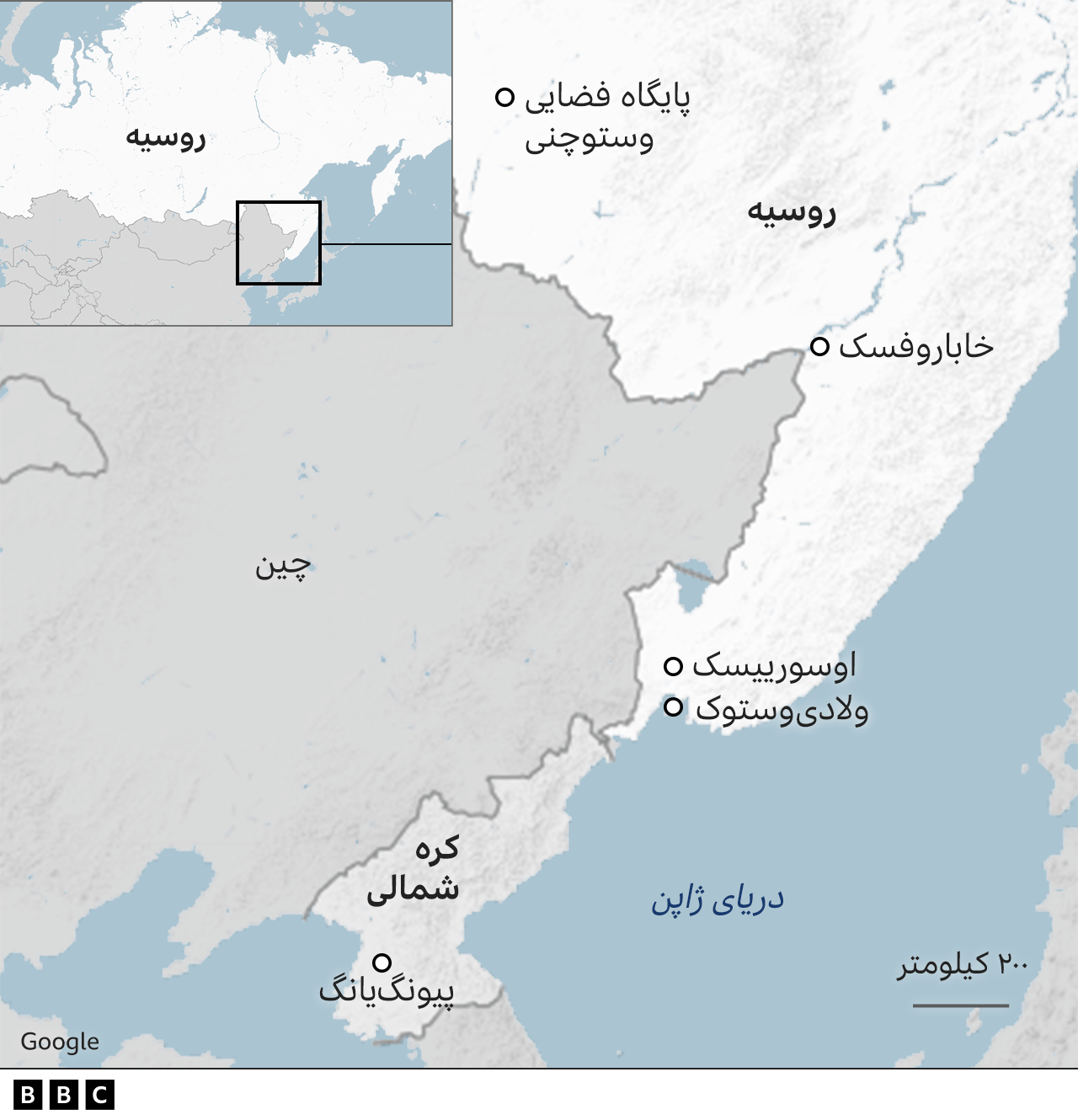 نقشه شرق روسیه