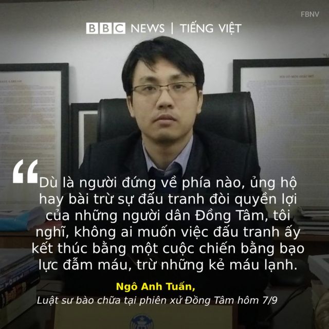 Luật sư Ngô Anh Tuấn bình luận về phiên xử Đồng Tâm hôm 7/9.