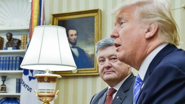 Президент України Петро Порошенко та президент США Дональд Трамп