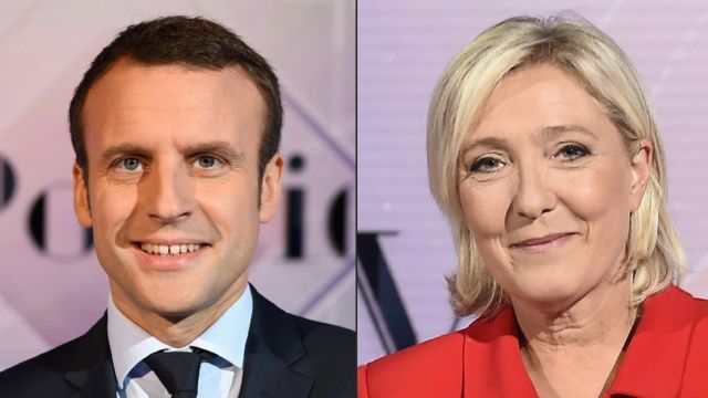 Ông Emmanuel Macron và bà Marine Le Pen sẽ tranh đua trong vòng hai bầu cử tổng thống Pháp